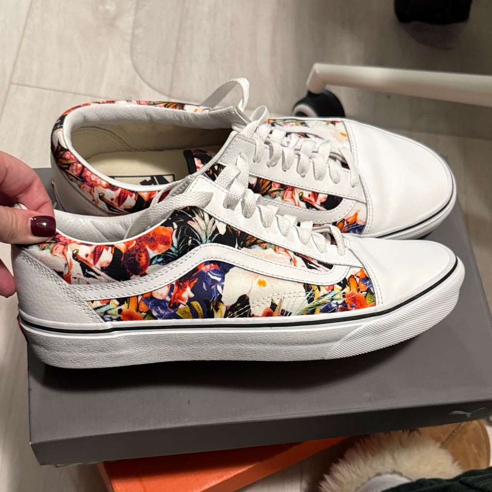 Mens Custom Floral Vans